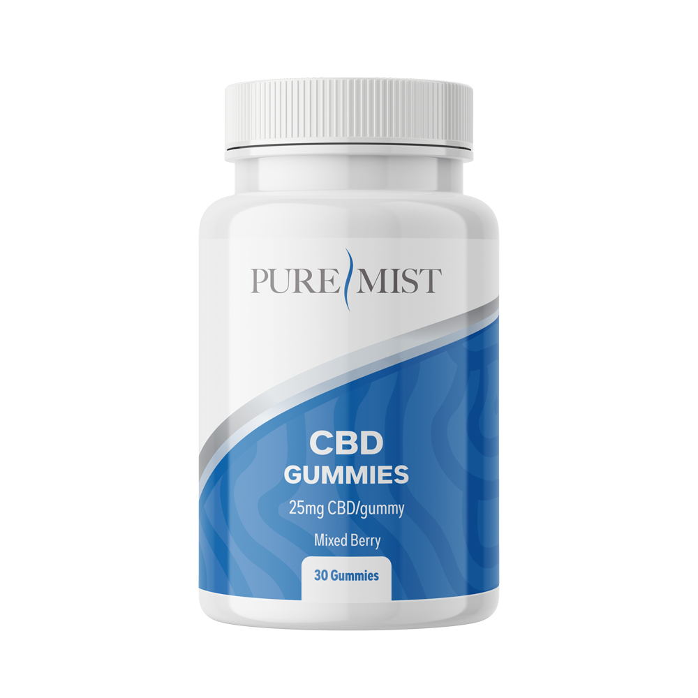 Pure Mist Topicals Gummies with 25mg CBD (Full Spectrum) 30 ct