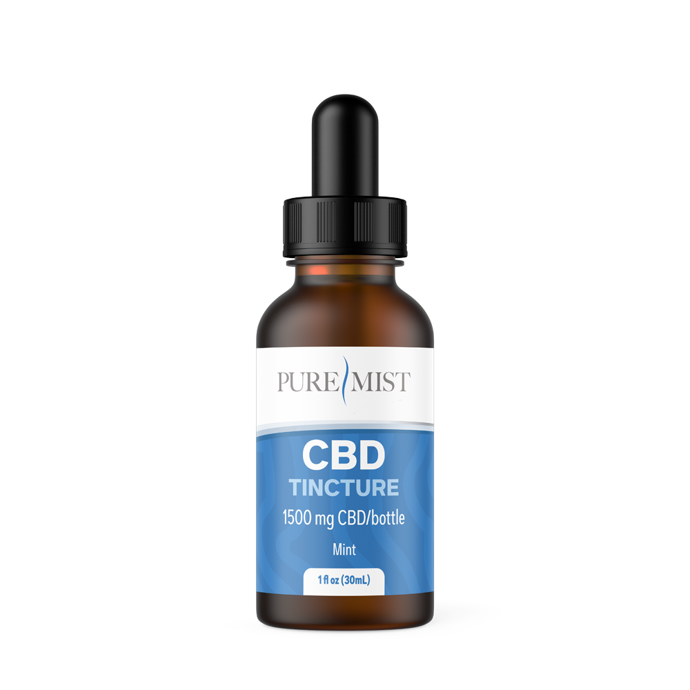Pure Mist Topicals CBD Tincture Drops (with MCT) 1500mg Mint