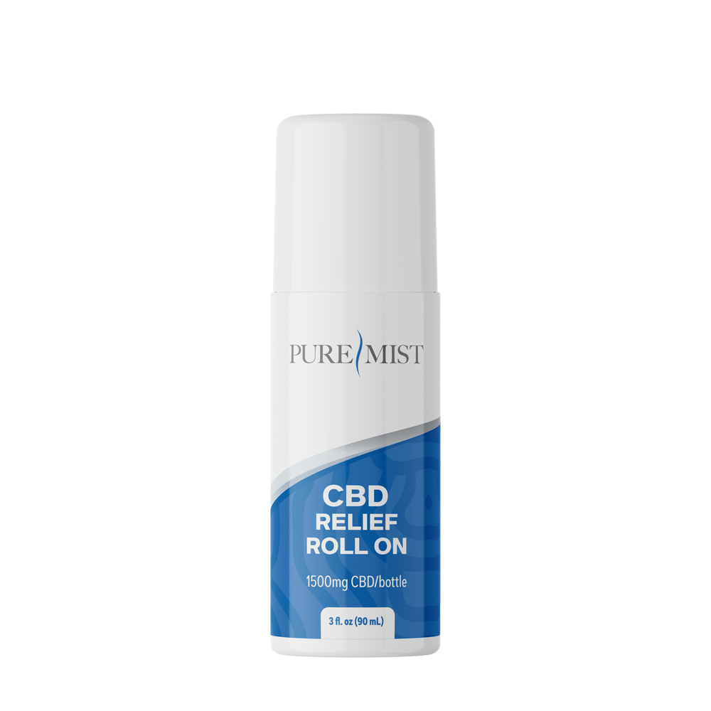 Pure Mist Topicals Relief Roll On Gel with 1,500mg CBD