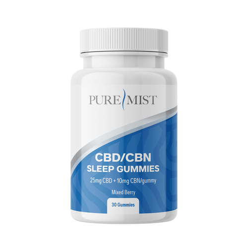 Pure Mist Topicals CBD Sleep Gummies with 10mg CBN & 25mg CBD 30 ct